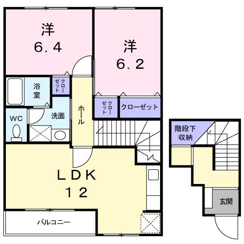 ランドマーク　２００２　２（202） 間取り図画像