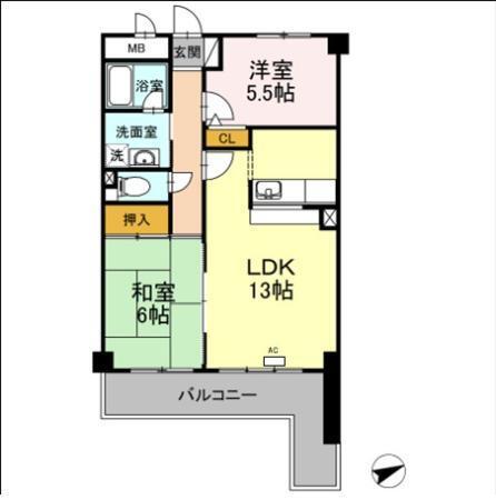 レジデンス若松（202） 間取り図画像