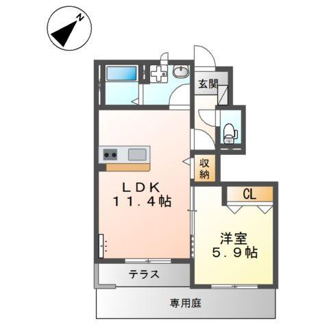 ベルシーナ鈴鹿Ａ 間取り図画像