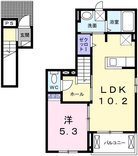 コートハウス安塚（201） 間取り図画像