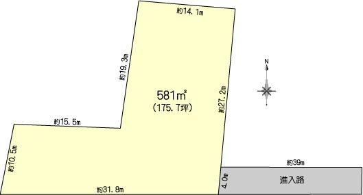 若松北1丁目売土地 区画図