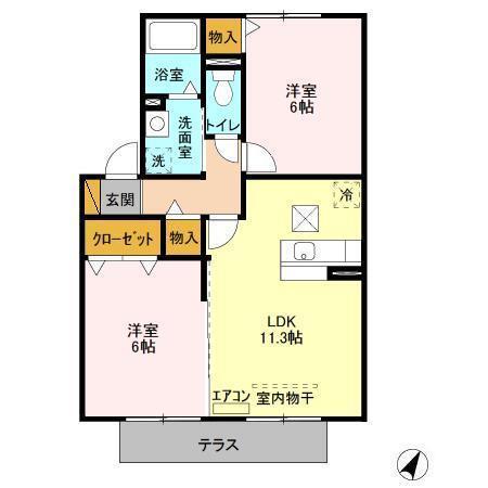 ソレアード（102） 間取り図画像