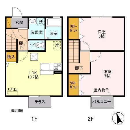 コンフォートブルック　B棟（103） 間取り図画像