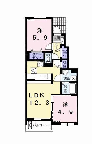 レミュール（102） 間取り図画像
