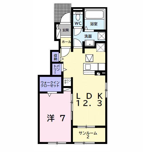 グレースコートⅧ（101） 間取り図画像