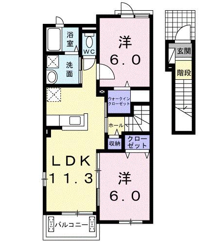 コンセェクアット　Ｂ（203） 間取り図画像