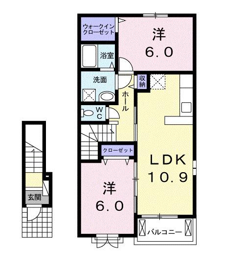 ベルプロムナードⅢ（203） 間取り図画像