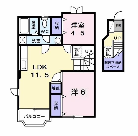 サンフラワーパレスⅠ（202） 間取り図画像