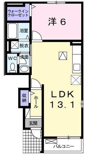エアリーズ　シエロ　Ａ（103） 間取り図画像