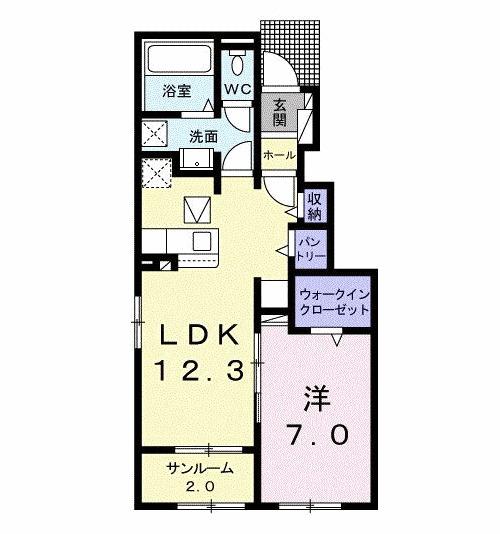 グレースコートⅧ（102） 間取り図画像