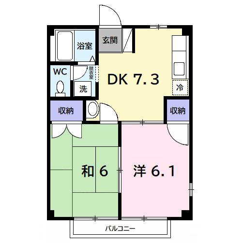 グリーンヒルズ（201） 間取り図画像