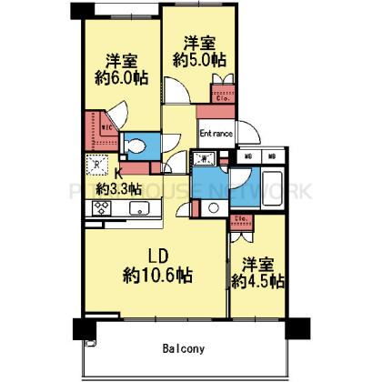 西向き3LDK
