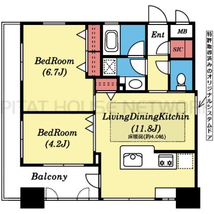 採光豊富な角部屋です