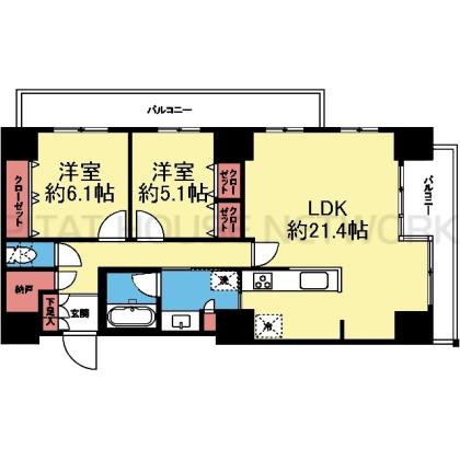24階の角部屋です
