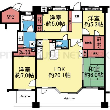 収納豊富な4LDK