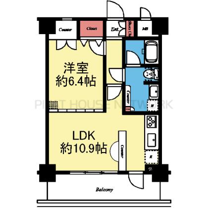 東向き1LDK
