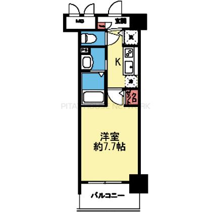 南向きの1K