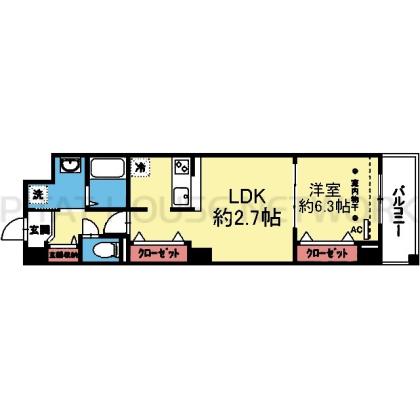 南東向き1LDK