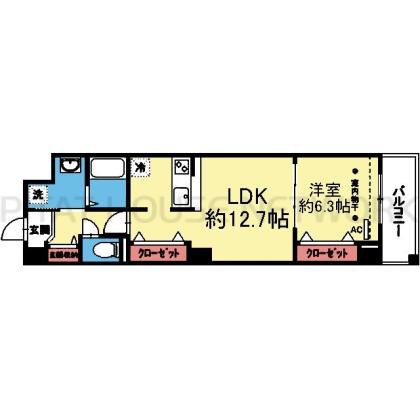 南東向き1LDK