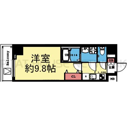 洋室9.8帖！