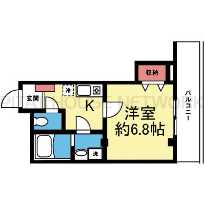 洋室6.8帖！