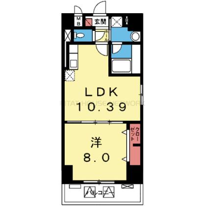 2面採光の1LDK