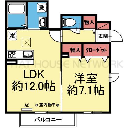1階の角部屋です