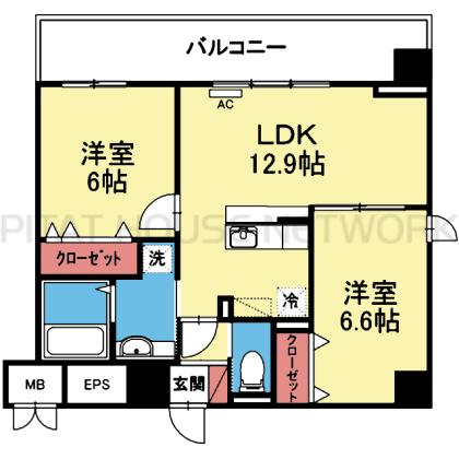 収納豊富な2LDK