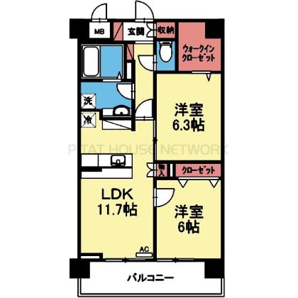 収納豊富な2LDK