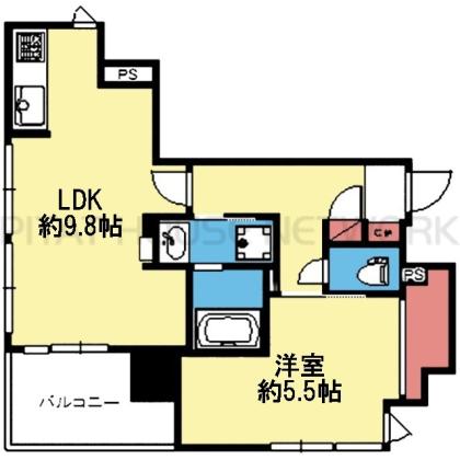 南西向きの北側三方角住戸