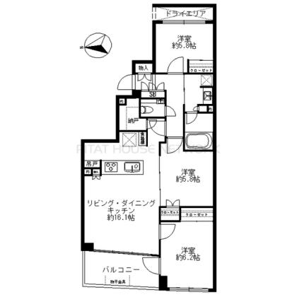 74.3㎡の3LDK！ファミリータイプで