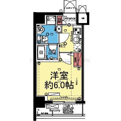 南東向き1K