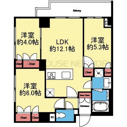 収納豊富な3LDK