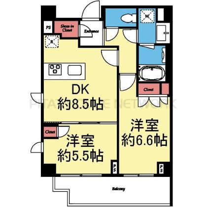 収納豊富な2DK