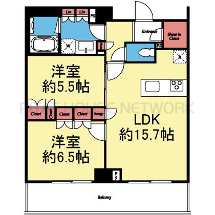 玄関SIC付き2LDK