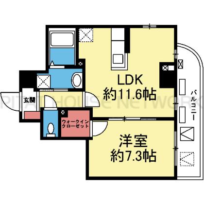 東向き北側角部屋