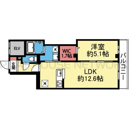 2面採光の角部屋です