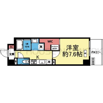 WIC内にワークコーナー付き