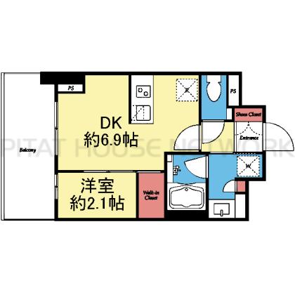 収納豊富な1DK