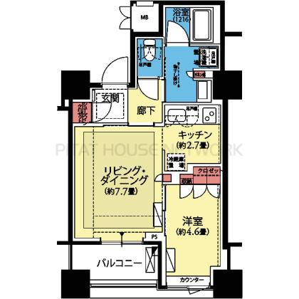 床暖房付き1LDK