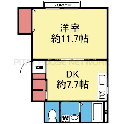 収納豊富な1DK