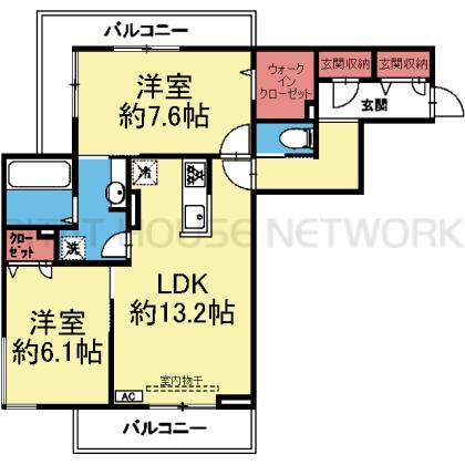 最上階の三方角部屋！
