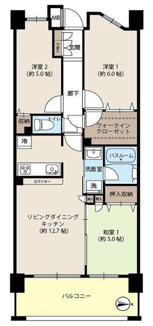 クレストシティアクアグランデ（1027） 間取り図画像