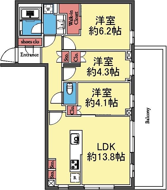 全室洋室の3LDK