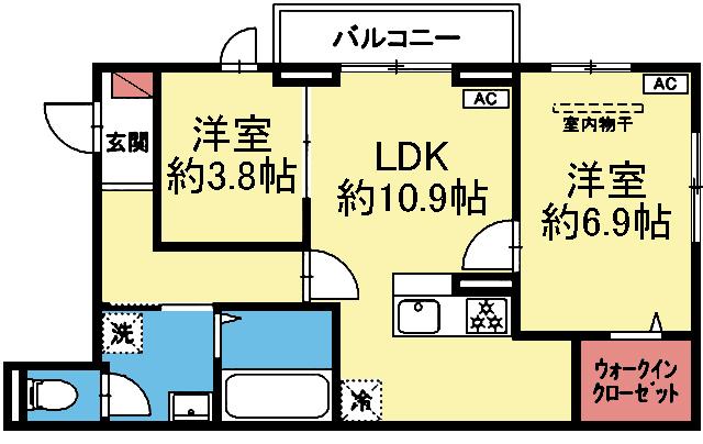 WIC付き2LDK
