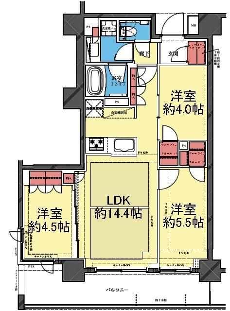 収納豊富な3LDK