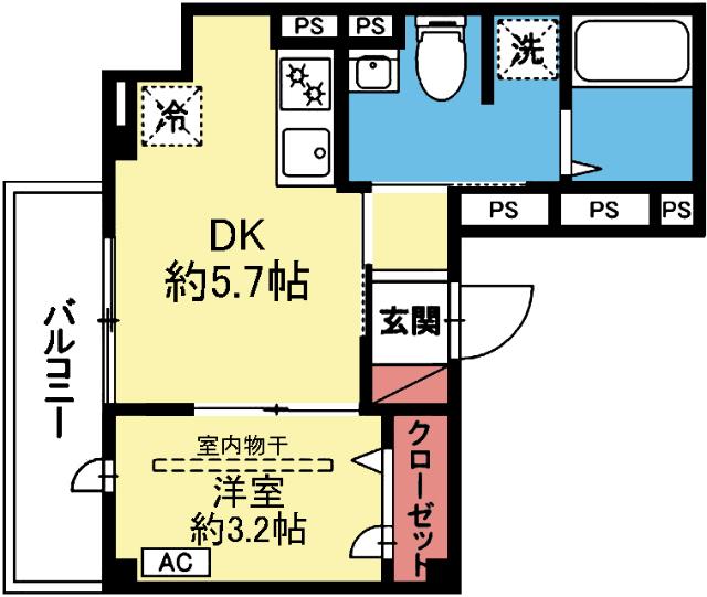 26.66㎡の1DK
