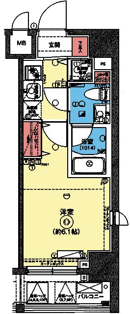 2面採光の角部屋です