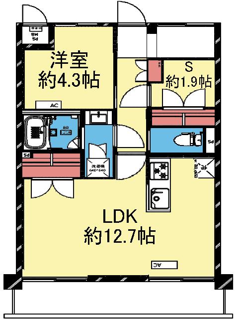 南向き1LDK