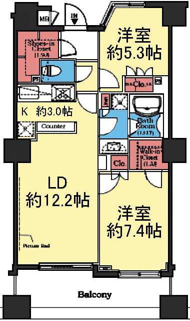 WIC＆SIC付き2LDK